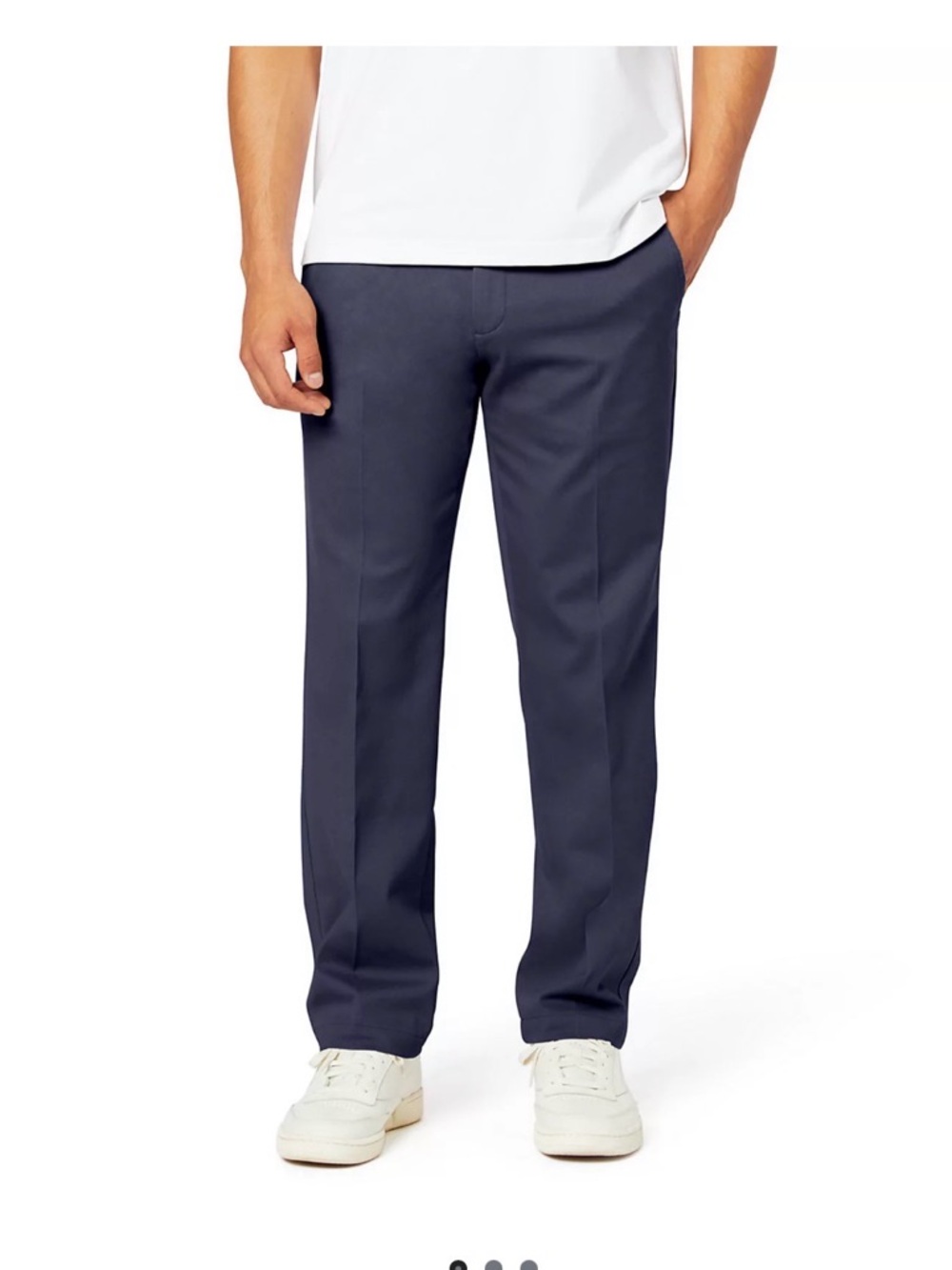 Men’s Dockers Navy Blue Straight/ Coupe Droite Size 33/31